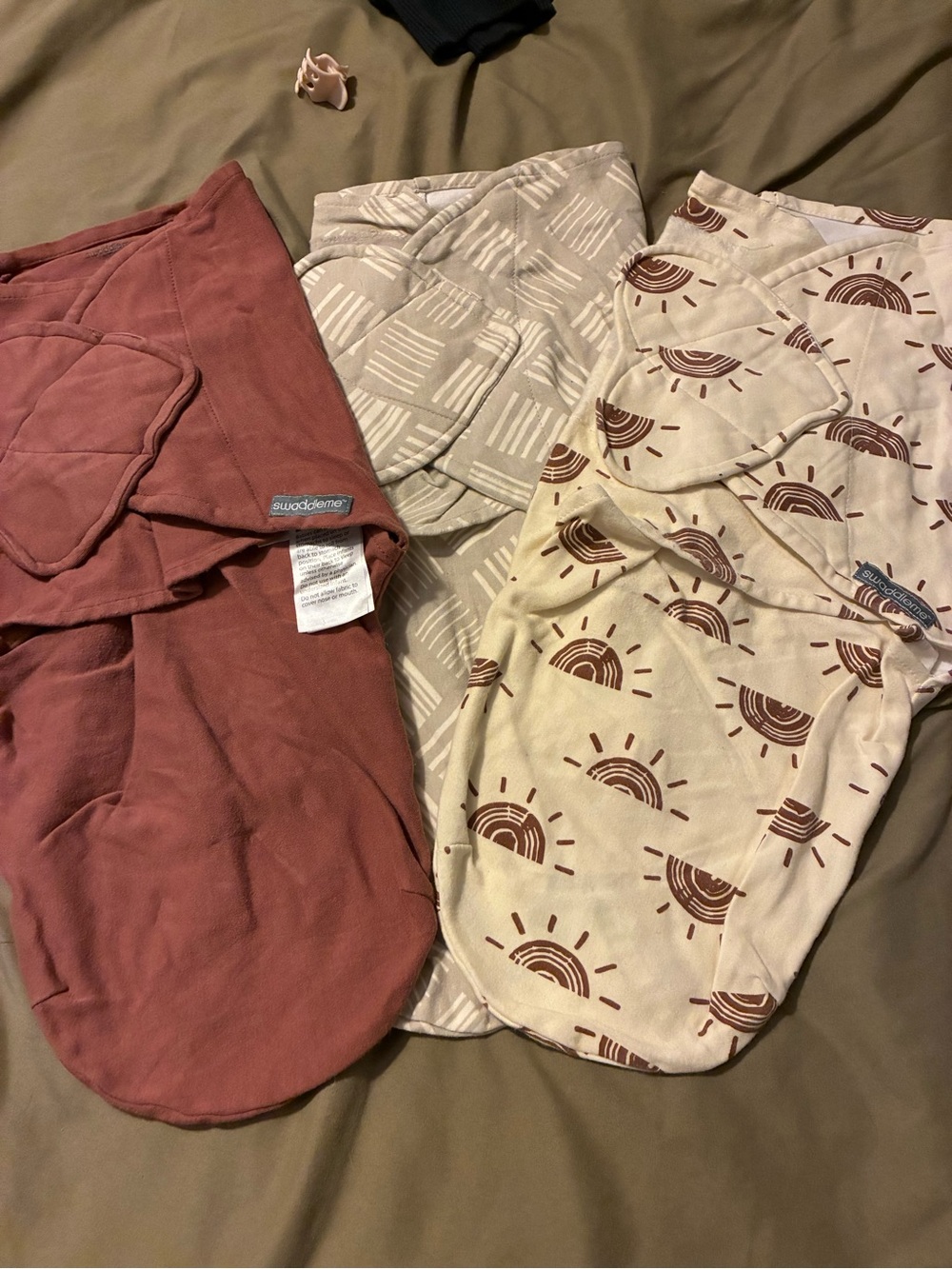 SwaddleMe Kids Pajama Swaddle Sack - Rust, Cream & Beige